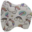 Cute Unicorns With Magical Elements Vector Velour Head Support Cushion View3