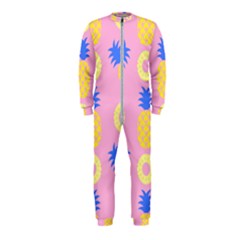 Pop Art Pineapple Seamless Pattern Vector Onepiece Jumpsuit (kids) by Sobalvarro