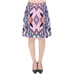 Marble Texture Print Fashion Style Patternbank Vasare Nar Abstract Trend Style Geometric Velvet High Waist Skirt by Sobalvarro