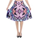Marble Texture Print Fashion Style Patternbank Vasare Nar Abstract Trend Style Geometric Flared Midi Skirt View1
