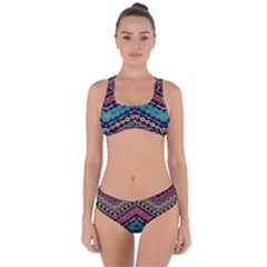 Ethnic  Criss Cross Bikini Set by Sobalvarro