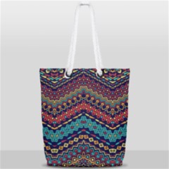 Ethnic  Full Print Rope Handle Tote (small) by Sobalvarro