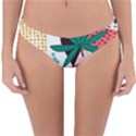 Abstract Seamless Pattern With Tropical Leaves Reversible Hipster Bikini Bottoms View1