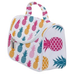 Tropic Fruit Pineapple Seamless Pattern Design Vector Illustration Satchel Handbag by Vaneshart