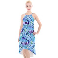 Ubrs High-low Halter Chiffon Dress  by Rokinart