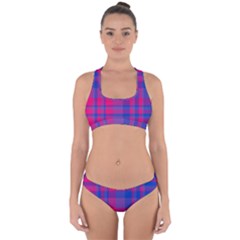 Bisexual Plaid Cross Back Hipster Bikini Set by NanaLeonti