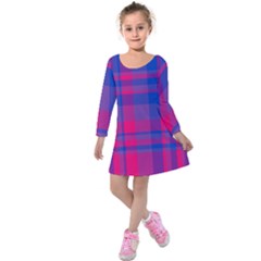 Bisexualplaid Kids  Long Sleeve Velvet Dress by NanaLeonti