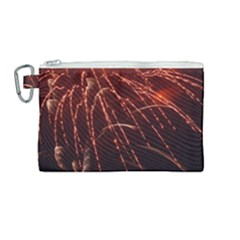 Fireworks Red Orange Yellow Canvas Cosmetic Bag (medium) by Bajindul