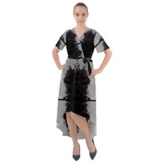 Cloud Island With A Horizon So Clear Front Wrap High Low Dress by pepitasart