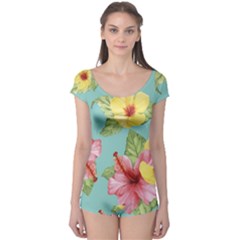 Hibiscus Boyleg Leotard  by Sobalvarro