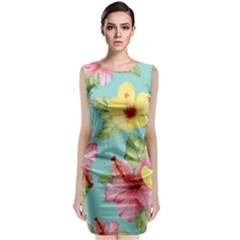 Hibiscus Sleeveless Velvet Midi Dress by Sobalvarro