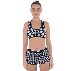 Cute Kawaii Ghost Pattern Racerback Boyleg Bikini Set by Valentinaart