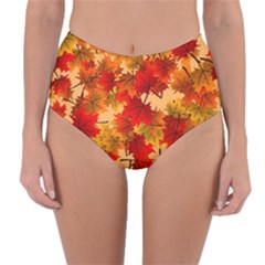 Wallpaper Background Autumn Fall Reversible High-waist Bikini Bottoms by Vaneshart