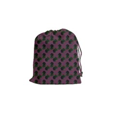 Black Rose Mauve Drawstring Pouch (small) by snowwhitegirl