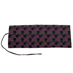 Black Rose Mauve Roll Up Canvas Pencil Holder (s) by snowwhitegirl