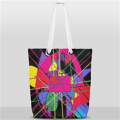 Club Fitstyle Fitness By Traci K Full Print Rope Handle Tote (small) by tracikcollection