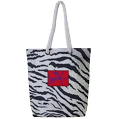 Striped By Traci K Full Print Rope Handle Tote (small) by tracikcollection