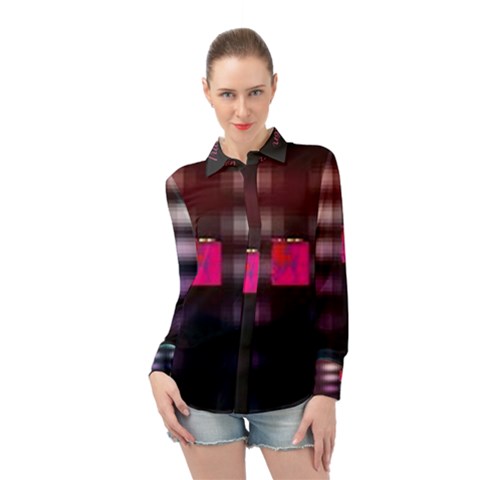Aquarium By Traci K Long Sleeve Chiffon Shirt by tracikcollection