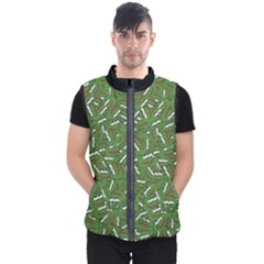 Pepe The Frog Face Pattern Green Kekistan Meme Men s Puffer Vest by snek