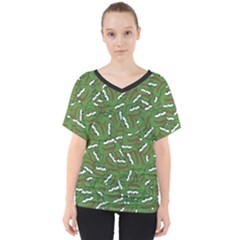 Pepe The Frog Face Pattern Green Kekistan Meme V-neck Dolman Drape Top by snek