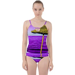 Pop Art Beach Umbrella Cut Out Top Tankini Set by essentialimage