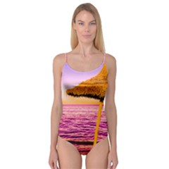 Pop Art Beach Umbrella  Camisole Leotard  by essentialimage