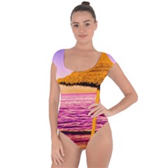 Pop Art Beach Umbrella  Short Sleeve Leotard  by essentialimage