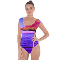 Pop Art Beach Umbrella  Short Sleeve Leotard  by essentialimage