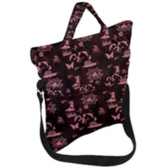 Cute Fairytale Patternfairytalepattern Fold Over Handle Tote Bag by FantasyWorld7