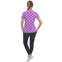 Pink  White  Abstract Pattern Short Sleeve Zip Up Jacket View2