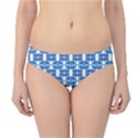 Blue White  Abstract Pattern Hipster Bikini Bottoms View1