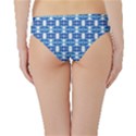 Blue White  Abstract Pattern Hipster Bikini Bottoms View2