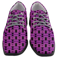 Pink Black Abstract Pattern Women Heeled Oxford Shoes by BrightVibesDesign
