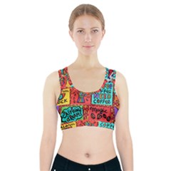 Need Coffee Sports Bra With Pocket by Amoreluxe