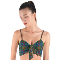 Ab 62 Woven Tie Front Bralet by ArtworkByPatrick