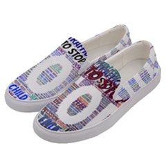 Human Trafficking In Blue Classic Logo Final Men s Canvas Slip Ons by gottostop