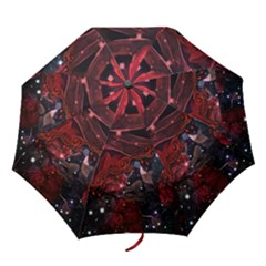 Beautiful Red Roses Folding Umbrellas by FantasyWorld7