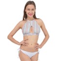 Pattern Line Background Wallpaper Cross Front Halter Bikini Top View1