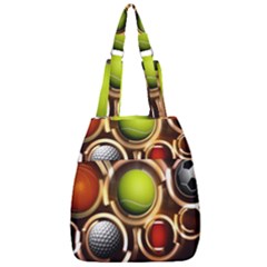 Sport Ball Tennis Golf Football Center Zip Backpack by HermanTelo