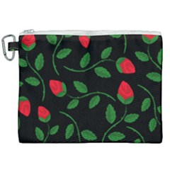 Roses Flowers Spring Flower Nature Canvas Cosmetic Bag (xxl) by HermanTelo