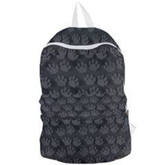 Pattern Texture Feet Dog Grey Foldable Lightweight Backpack by HermanTelo