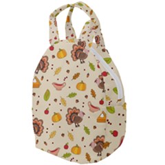 Thanksgiving Turkey Pattern Travel Backpacks by Valentinaart