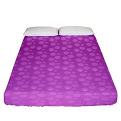 Background Polka Pink Fitted Sheet (king Size) by HermanTelo