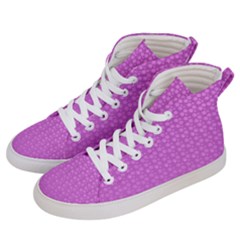Background Polka Pink Men s Hi-top Skate Sneakers by HermanTelo