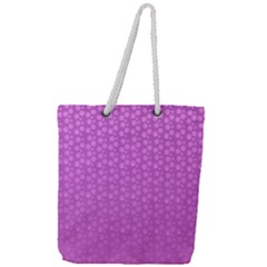 Background Polka Pink Full Print Rope Handle Tote (large) by HermanTelo