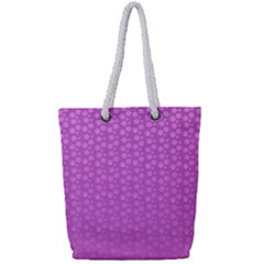 Background Polka Pink Full Print Rope Handle Tote (small) by HermanTelo