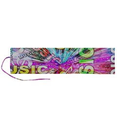 Music Abstract Sound Colorful Roll Up Canvas Pencil Holder (l) by Mariart