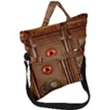 Steampunk Design Fold Over Handle Tote Bag View1