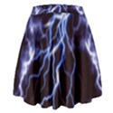 Blue Thunder Colorful Lightning graphic High Waist Skirt View2