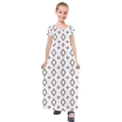Background Texture Triangle Kids  Short Sleeve Maxi Dress by HermanTelo